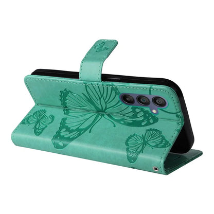 KT Imprinting Flower Series-2 For Samsung Galaxy A16 5G Case Floral Butterfly Leather Wallet Phone Cover