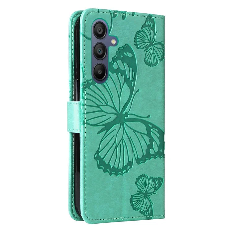 KT Imprinting Flower Series-2 For Samsung Galaxy A16 5G Case Floral Butterfly Leather Wallet Phone Cover