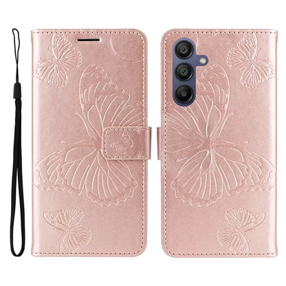 KT Imprinting Flower Series-2 For Samsung Galaxy A16 5G Case Floral Butterfly Leather Wallet Phone Cover