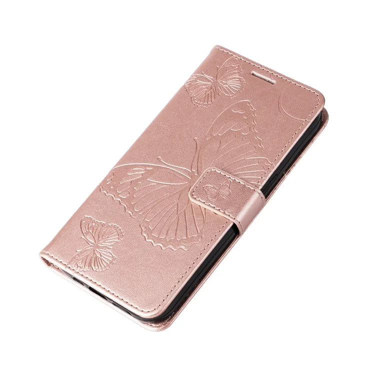 KT Imprinting Flower Series-2 For Samsung Galaxy A16 5G Case Floral Butterfly Leather Wallet Phone Cover