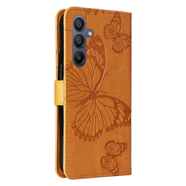 KT Imprinting Flower Series-2 For Samsung Galaxy A16 5G Case Floral Butterfly Leather Wallet Phone Cover