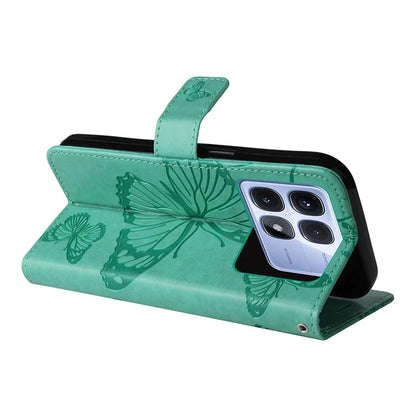 KT Imprinting Flower Series-2 For Xiaomi Redmi K70 Ultra Case Floral Butterfly Leather Wallet Phone Cover