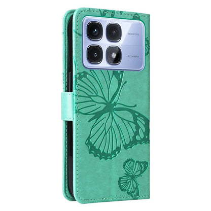 KT Imprinting Flower Series-2 For Xiaomi Redmi K70 Ultra Case Floral Butterfly Leather Wallet Phone Cover