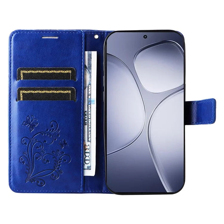 KT Imprinting Flower Series-2 For Xiaomi Redmi K70 Ultra Case Floral Butterfly Leather Wallet Phone Cover