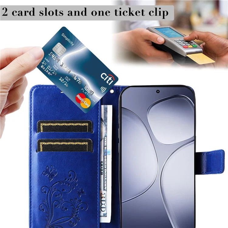 KT Imprinting Flower Series-2 For Xiaomi Redmi K70 Ultra Case Floral Butterfly Leather Wallet Phone Cover