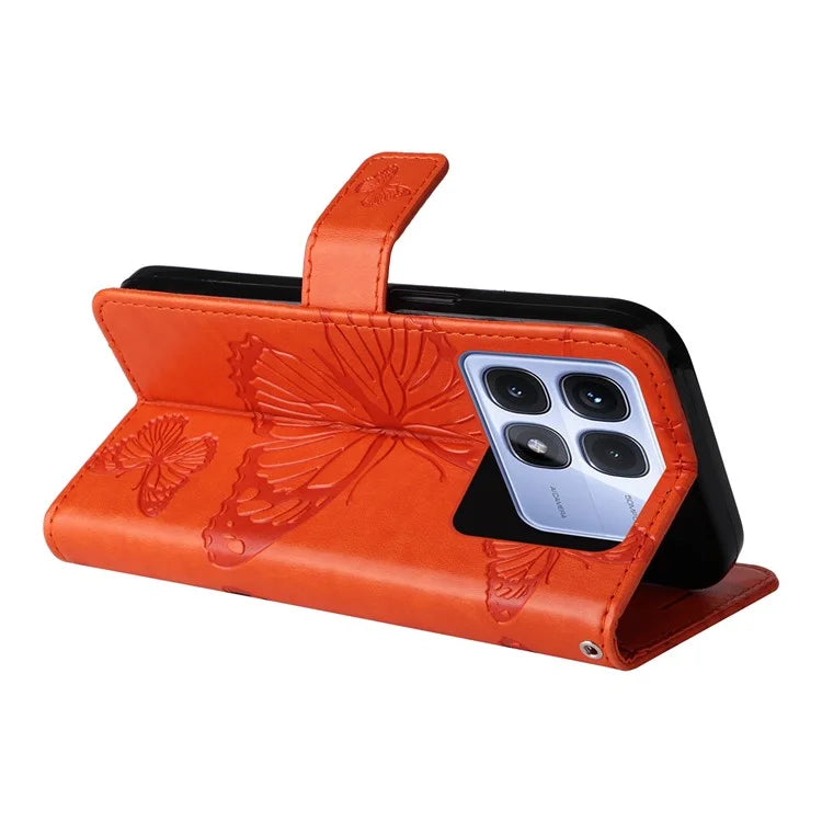 KT Imprinting Flower Series-2 For Xiaomi Redmi K70 Ultra Case Floral Butterfly Leather Wallet Phone Cover