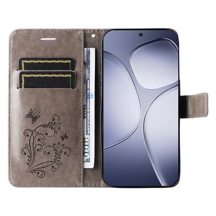 KT Imprinting Flower Series-2 For Xiaomi Redmi K70 Ultra Case Floral Butterfly Leather Wallet Phone Cover