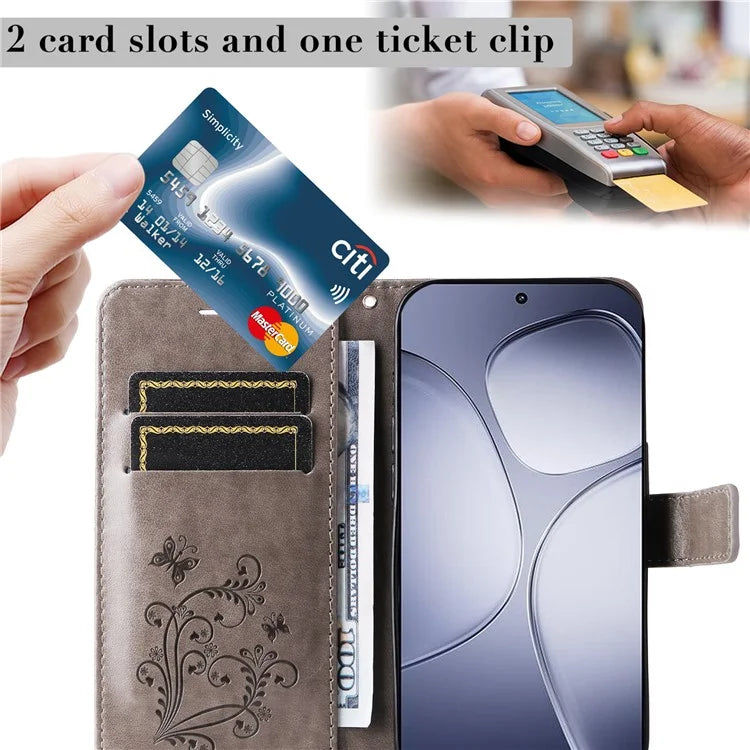 KT Imprinting Flower Series-2 For Xiaomi Redmi K70 Ultra Case Floral Butterfly Leather Wallet Phone Cover