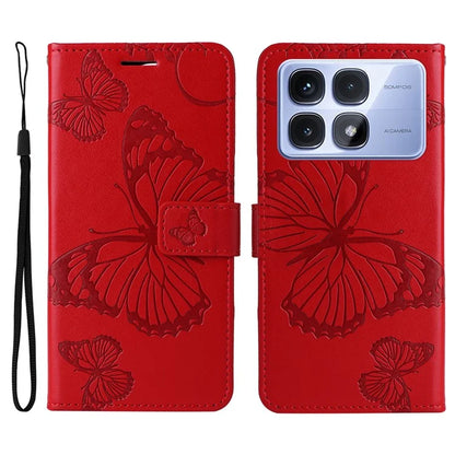 KT Imprinting Flower Series-2 For Xiaomi Redmi K70 Ultra Case Floral Butterfly Leather Wallet Phone Cover