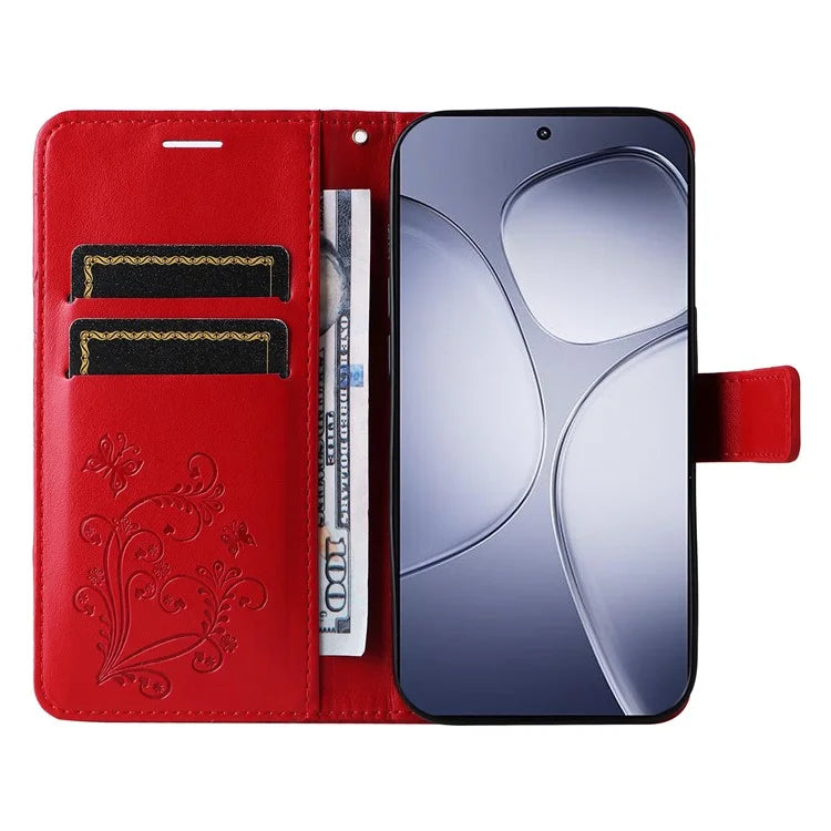 KT Imprinting Flower Series-2 For Xiaomi Redmi K70 Ultra Case Floral Butterfly Leather Wallet Phone Cover
