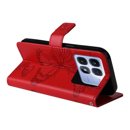 KT Imprinting Flower Series-2 For Xiaomi Redmi K70 Ultra Case Floral Butterfly Leather Wallet Phone Cover