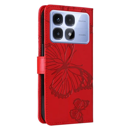 KT Imprinting Flower Series-2 For Xiaomi Redmi K70 Ultra Case Floral Butterfly Leather Wallet Phone Cover