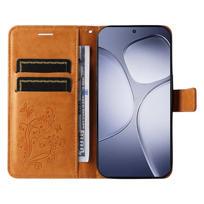 KT Imprinting Flower Series-2 For Xiaomi Redmi K70 Ultra Case Floral Butterfly Leather Wallet Phone Cover