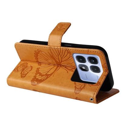 KT Imprinting Flower Series-2 For Xiaomi Redmi K70 Ultra Case Floral Butterfly Leather Wallet Phone Cover