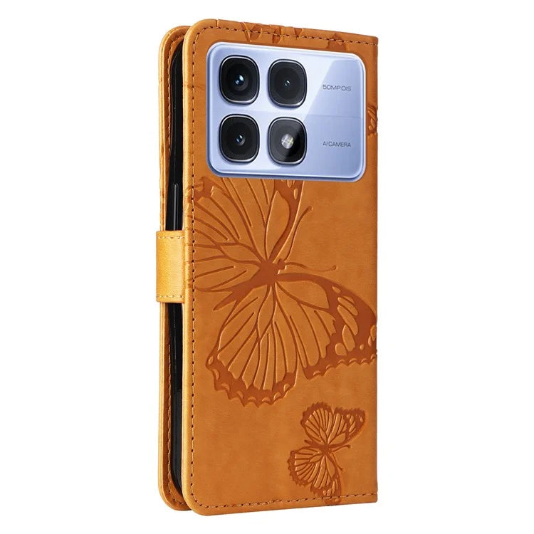 KT Imprinting Flower Series-2 For Xiaomi Redmi K70 Ultra Case Floral Butterfly Leather Wallet Phone Cover