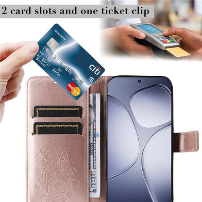 KT Imprinting Flower Series-2 For Xiaomi Redmi K70 Ultra Case Floral Butterfly Leather Wallet Phone Cover