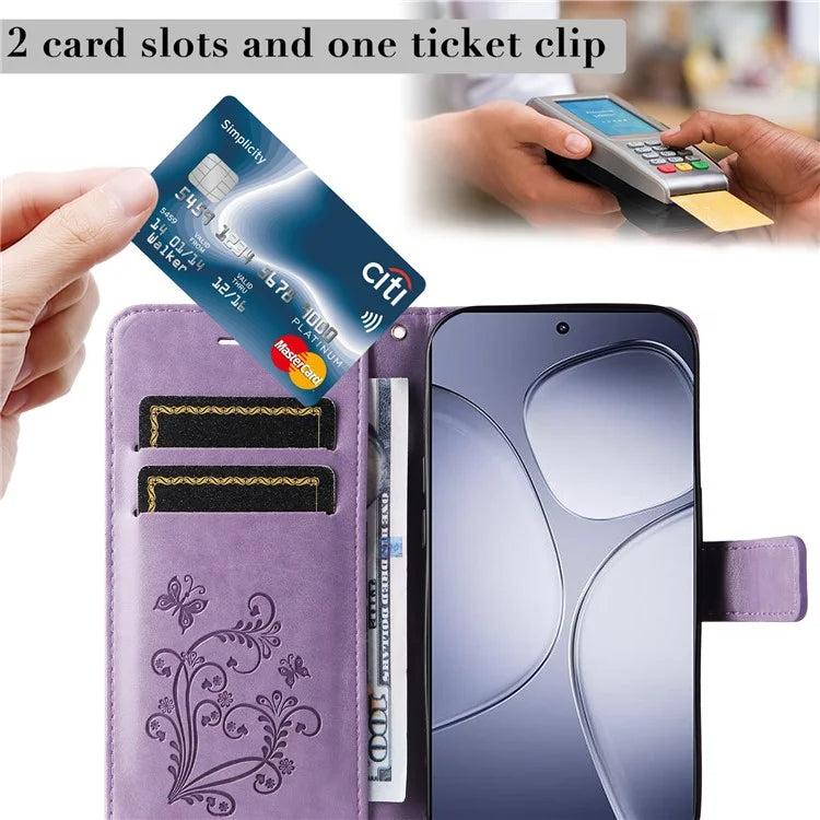 KT Imprinting Flower Series-2 For Xiaomi Redmi K70 Ultra Case Floral Butterfly Leather Wallet Phone Cover