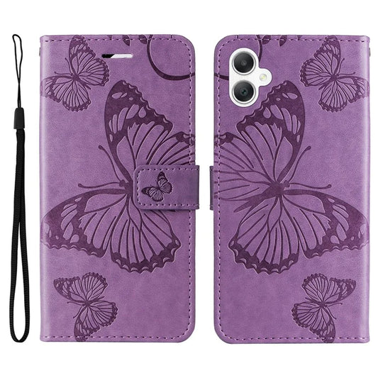 KT Imprinting Flower Series-2 For Samsung Galaxy A06 Case Floral Butterfly Leather Wallet Phone Cover