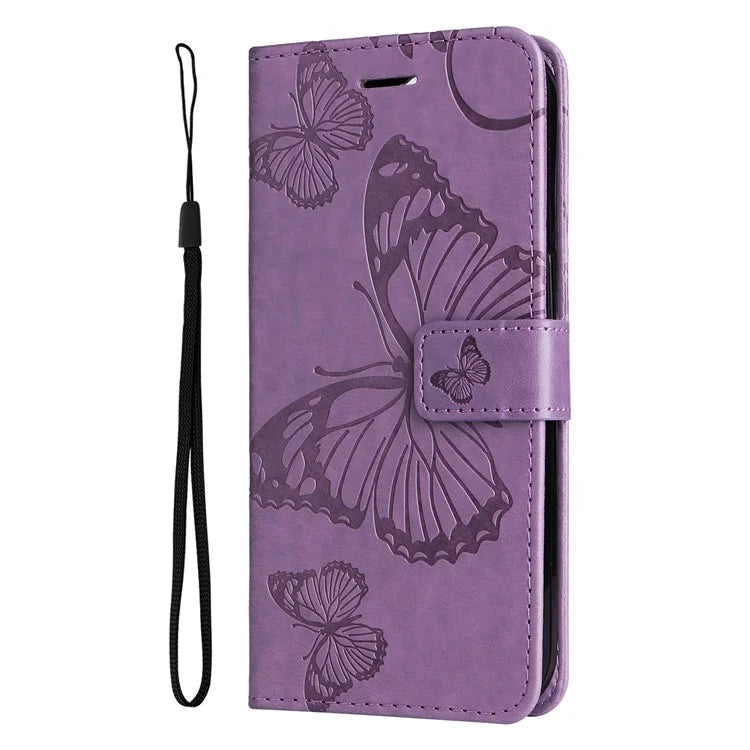 KT Imprinting Flower Series-2 For Samsung Galaxy A06 Case Floral Butterfly Leather Wallet Phone Cover