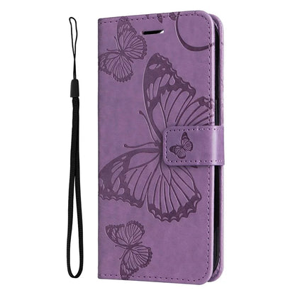 KT Imprinting Flower Series-2 For Samsung Galaxy A06 Case Floral Butterfly Leather Wallet Phone Cover