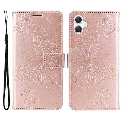 KT Imprinting Flower Series-2 For Samsung Galaxy A06 Case Floral Butterfly Leather Wallet Phone Cover