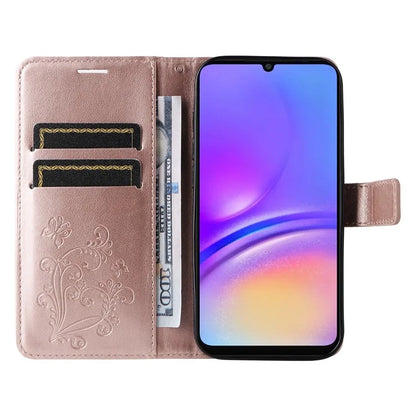 KT Imprinting Flower Series-2 For Samsung Galaxy A06 Case Floral Butterfly Leather Wallet Phone Cover