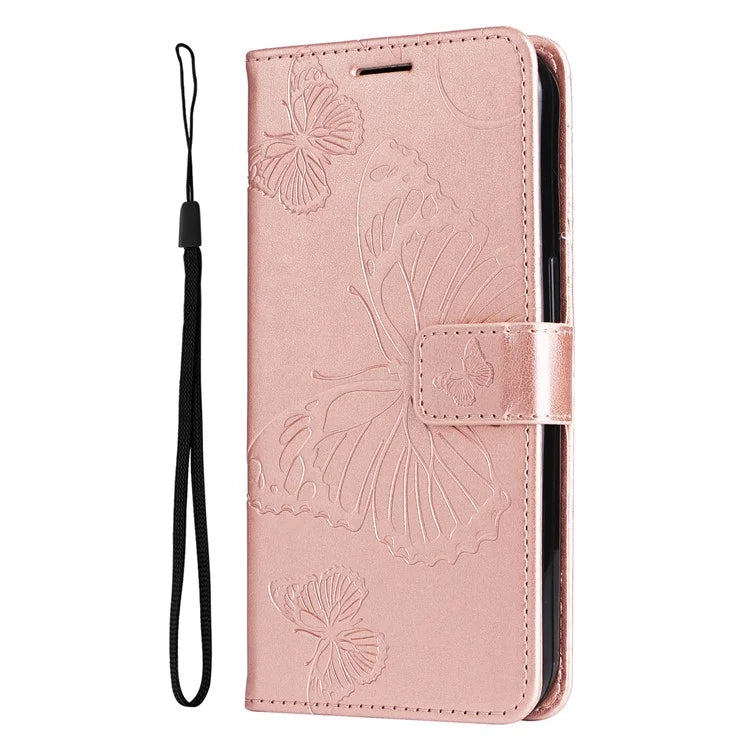 KT Imprinting Flower Series-2 For Samsung Galaxy A06 Case Floral Butterfly Leather Wallet Phone Cover