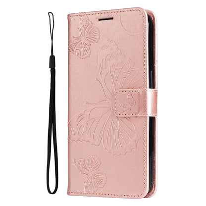 KT Imprinting Flower Series-2 For Samsung Galaxy A06 Case Floral Butterfly Leather Wallet Phone Cover