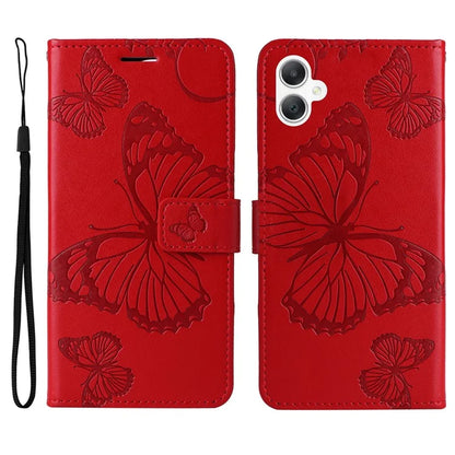 KT Imprinting Flower Series-2 For Samsung Galaxy A06 Case Floral Butterfly Leather Wallet Phone Cover
