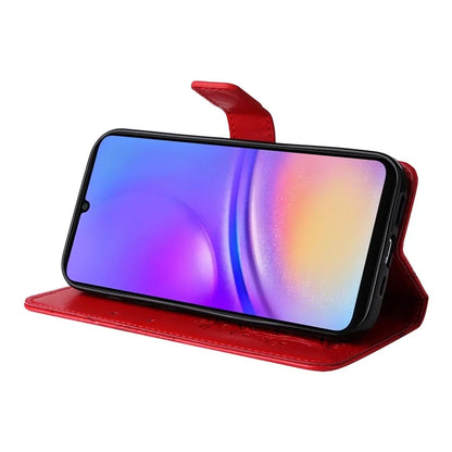 KT Imprinting Flower Series-2 For Samsung Galaxy A06 Case Floral Butterfly Leather Wallet Phone Cover