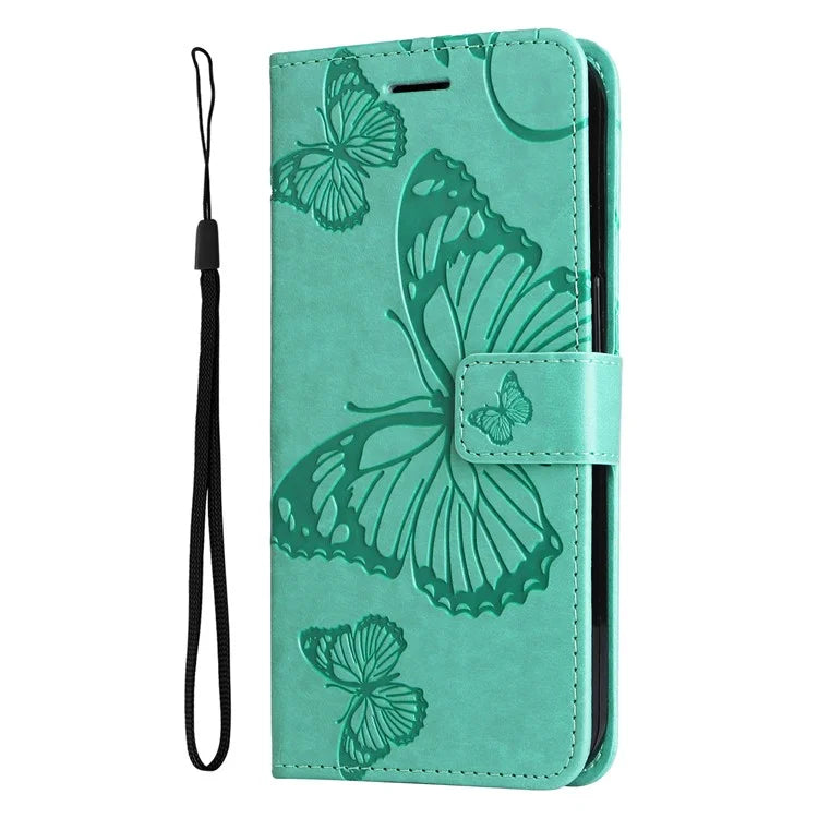 KT Imprinting Flower Series-2 For Samsung Galaxy A06 Case Floral Butterfly Leather Wallet Phone Cover