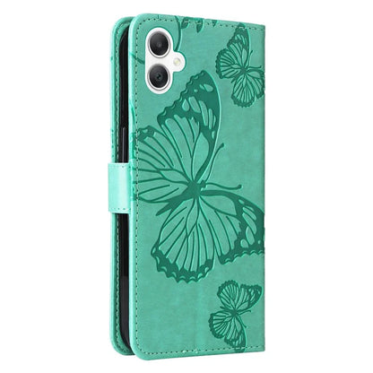 KT Imprinting Flower Series-2 For Samsung Galaxy A06 Case Floral Butterfly Leather Wallet Phone Cover