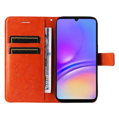 KT Imprinting Flower Series-2 For Samsung Galaxy A06 Case Floral Butterfly Leather Wallet Phone Cover