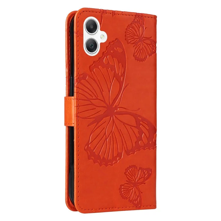 KT Imprinting Flower Series-2 For Samsung Galaxy A06 Case Floral Butterfly Leather Wallet Phone Cover