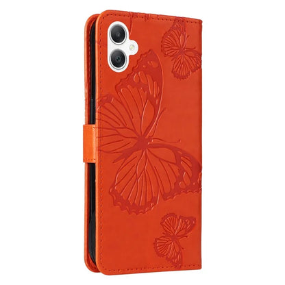 KT Imprinting Flower Series-2 For Samsung Galaxy A06 Case Floral Butterfly Leather Wallet Phone Cover