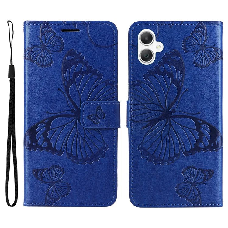 KT Imprinting Flower Series-2 For Samsung Galaxy A06 Case Floral Butterfly Leather Wallet Phone Cover