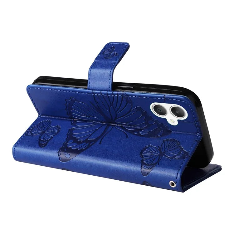KT Imprinting Flower Series-2 For Samsung Galaxy A06 Case Floral Butterfly Leather Wallet Phone Cover