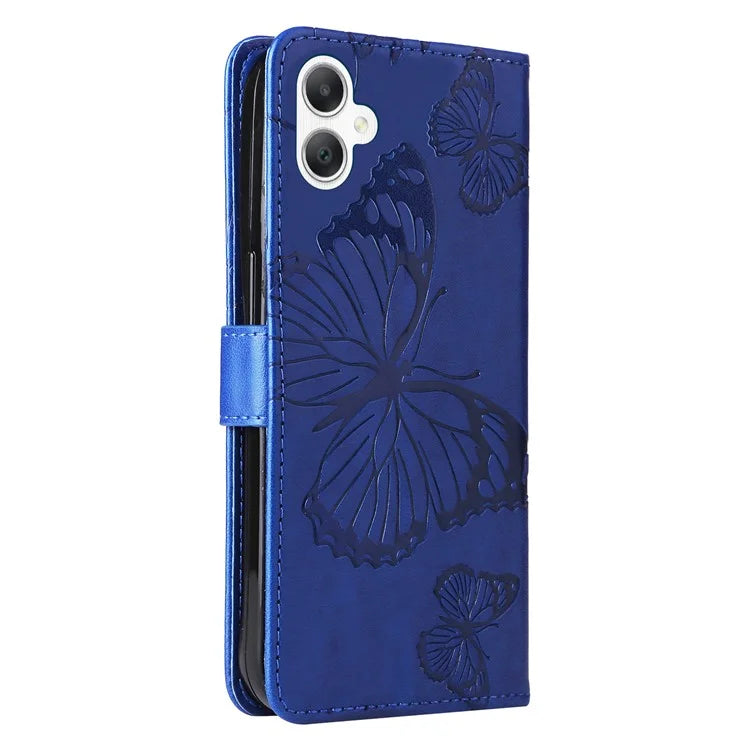KT Imprinting Flower Series-2 For Samsung Galaxy A06 Case Floral Butterfly Leather Wallet Phone Cover