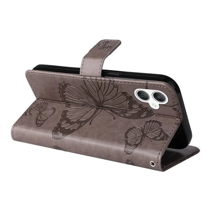 KT Imprinting Flower Series-2 For Samsung Galaxy A06 Case Floral Butterfly Leather Wallet Phone Cover