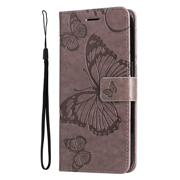 KT Imprinting Flower Series-2 For Samsung Galaxy A06 Case Floral Butterfly Leather Wallet Phone Cover