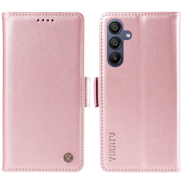 YIKATU YK-003 For Samsung Galaxy A16 5G Case Wallet Stand Leather Phone Cover Side Buckle
