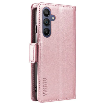 YIKATU YK-003 For Samsung Galaxy A16 5G Case Wallet Stand Leather Phone Cover Side Buckle
