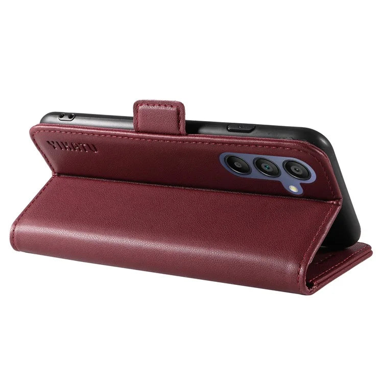 YIKATU YK-003 For Samsung Galaxy A16 5G Case Wallet Stand Leather Phone Cover Side Buckle