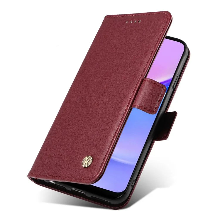 YIKATU YK-003 For Samsung Galaxy A16 5G Case Wallet Stand Leather Phone Cover Side Buckle