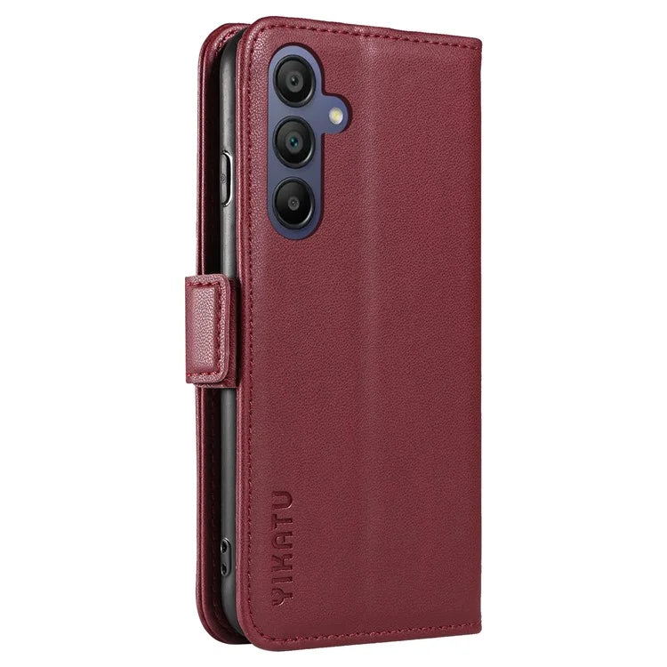 YIKATU YK-003 For Samsung Galaxy A16 5G Case Wallet Stand Leather Phone Cover Side Buckle