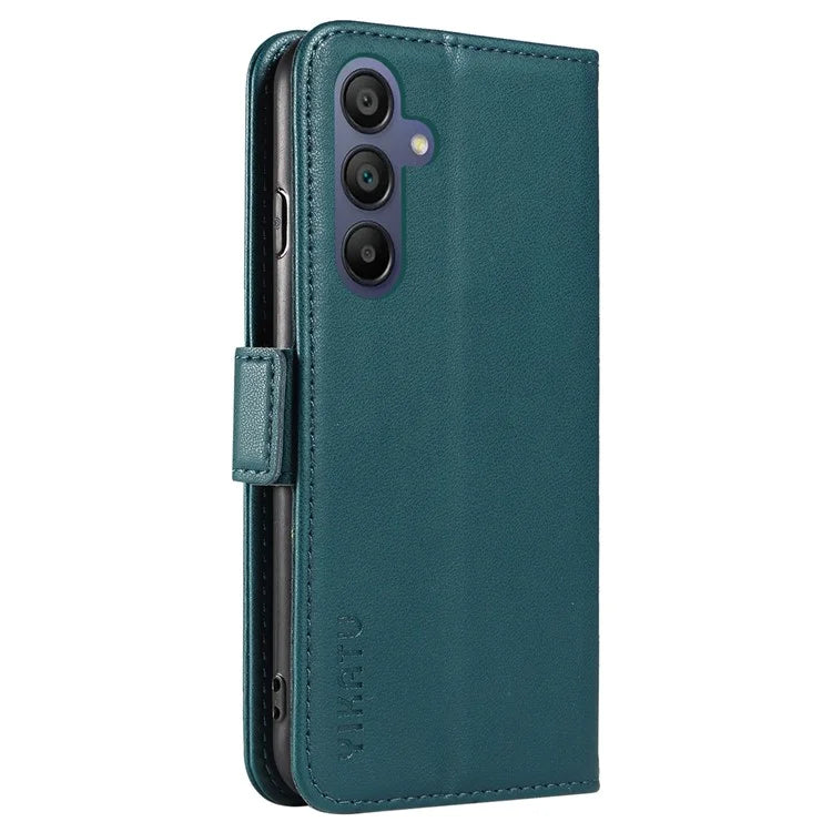 YIKATU YK-003 For Samsung Galaxy A16 5G Case Wallet Stand Leather Phone Cover Side Buckle