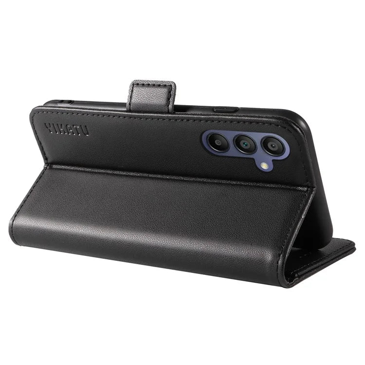 YIKATU YK-003 For Samsung Galaxy A16 5G Case Wallet Stand Leather Phone Cover Side Buckle