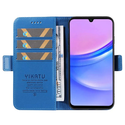 YIKATU YK-003 For Samsung Galaxy A16 5G Case Wallet Stand Leather Phone Cover Side Buckle
