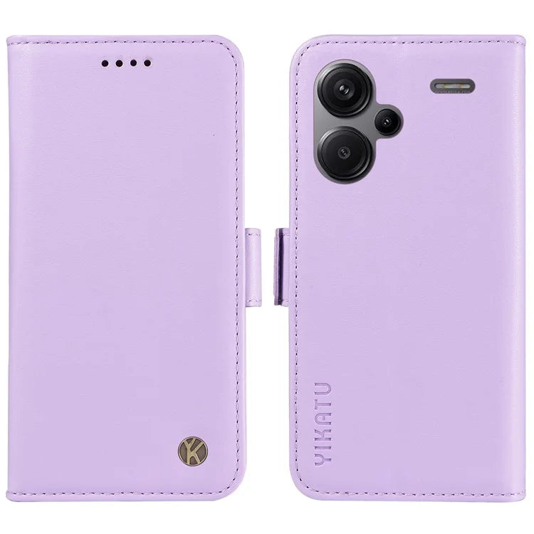 YIKATU YK-003 For Xiaomi Redmi Note 13 Pro+ 5G Case Wallet Stand Leather Phone Cover Side Buckle