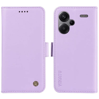 YIKATU YK-003 For Xiaomi Redmi Note 13 Pro+ 5G Case Wallet Stand Leather Phone Cover Side Buckle